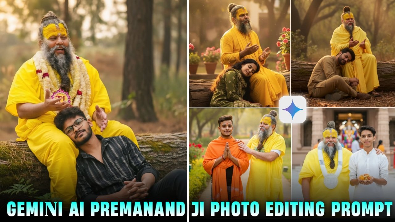 Premanand Maharaj Girls & Boys Gemini Ai Photo Editing Prompt - 2025