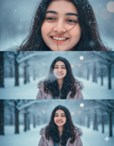 Google Gemini 3 Layer Snowfall Ai Photo Editing | Winter Ai Photo Edit Prompt