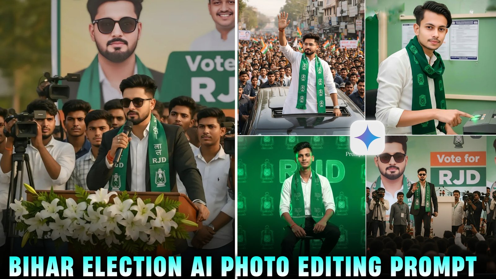 Bihar Election RJD Ai Photo Editing Prompt | Rajad Party Ai Photo Editing Prompt - 2025