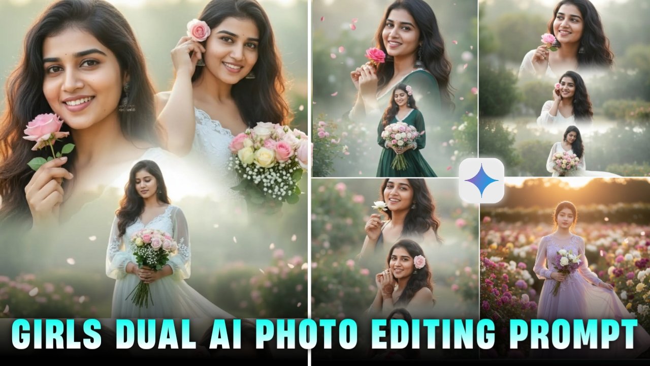 Gemini Ai Girls Dual Photo Editing Prompt | New Girls Photo Prompt